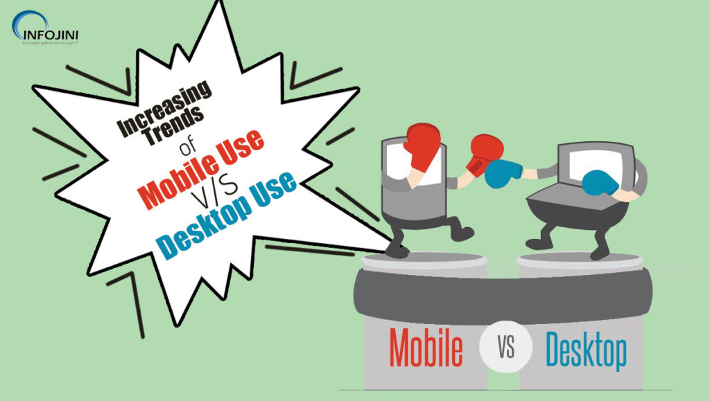 Increasing Trends of Mobile Use V/S Desktop Use